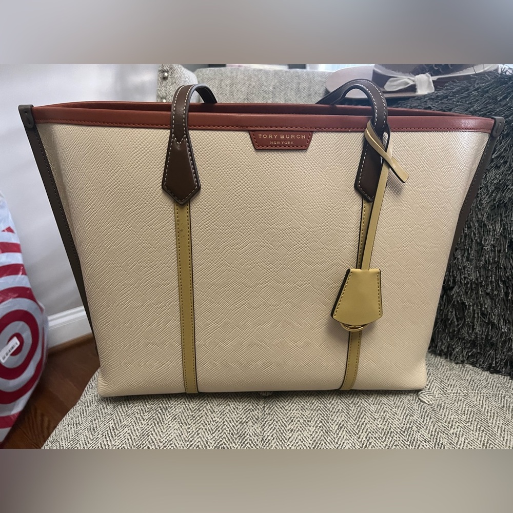 Tory Burch Color Block Perry Triple Compartment Tote
